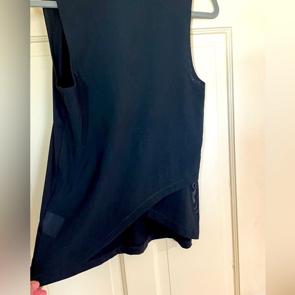 Nike Pro Intertwist Muscle Tank Top Women Sm Black Gray Tulip Back Train Gym - Picture 9 of 11